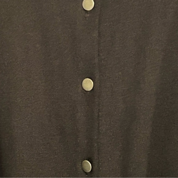 Red Woman Black & Grey Elbow Patch Cardigan with Metal Buttons Size 2X - Picture 6 of 12